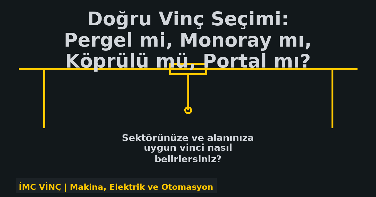 Doğru Vinç Seçimi Pergel mi, Monoray mı, Köprülü mü, Portal mı?